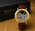 Luxe vault black skeleton tourbillion 42mm watch