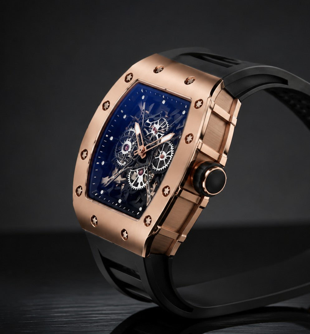 Rose gold  luxury watch