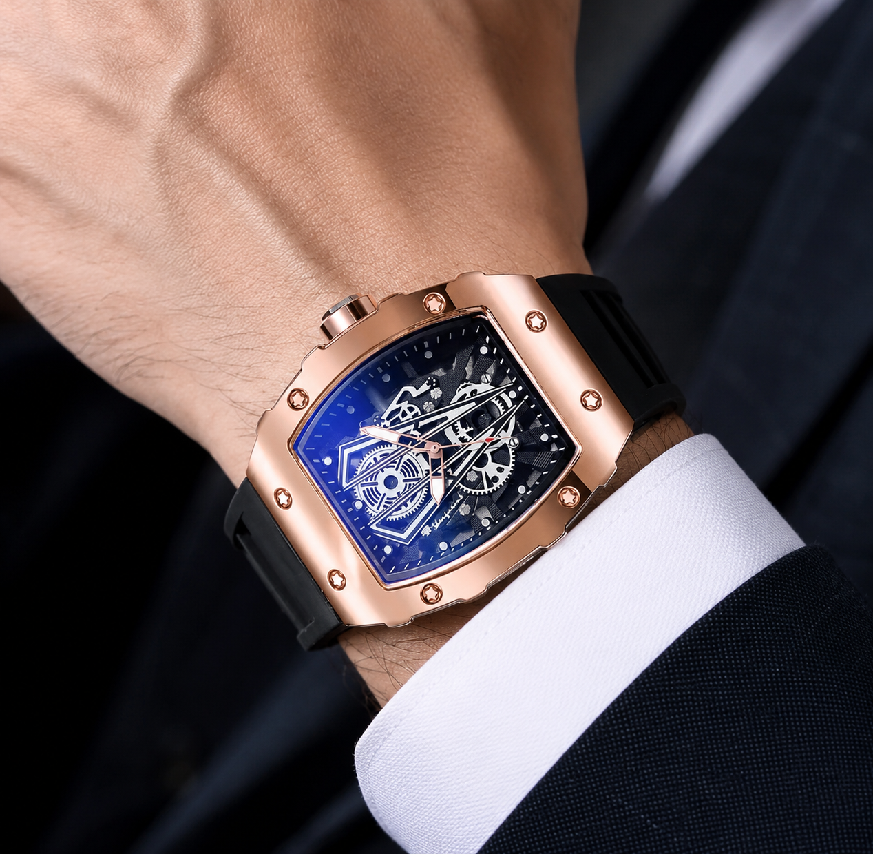 Rose gold  luxury watch