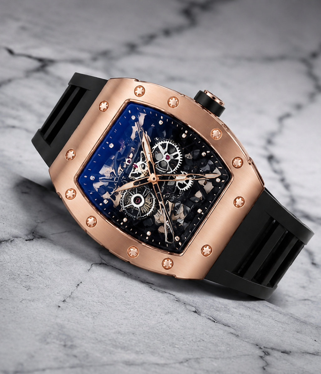 Rose gold  luxury watch